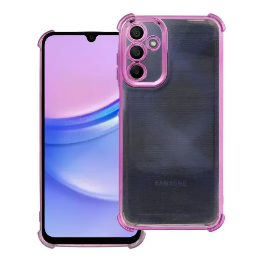 Antishock Electro telefono dėklas Samsung Galaxy A15 4G (A155) violetinis