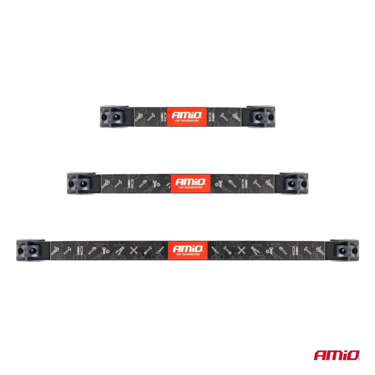 Magnetic Strips Tool Holders Set 1x20cm 1x30,5cm 1x46cm AMIO-04263