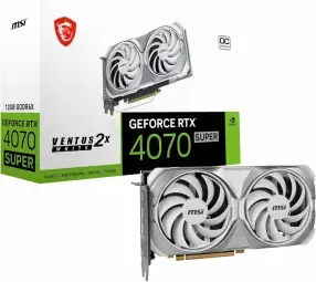 Videokarte MSI GeForce RTX 4070 SUPER 12GB VENTUS 2X WHITE OC (DLSS 3)