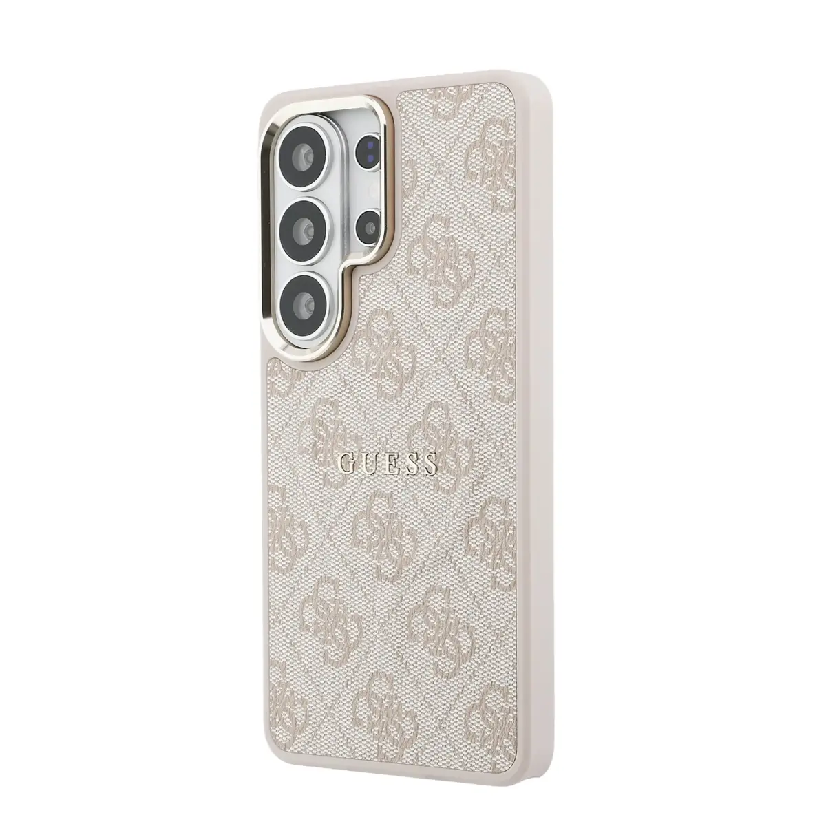 Guess PU Leather 4G Gold Frame Magnetic Case for Samsung Galaxy S26 Ultra Pink