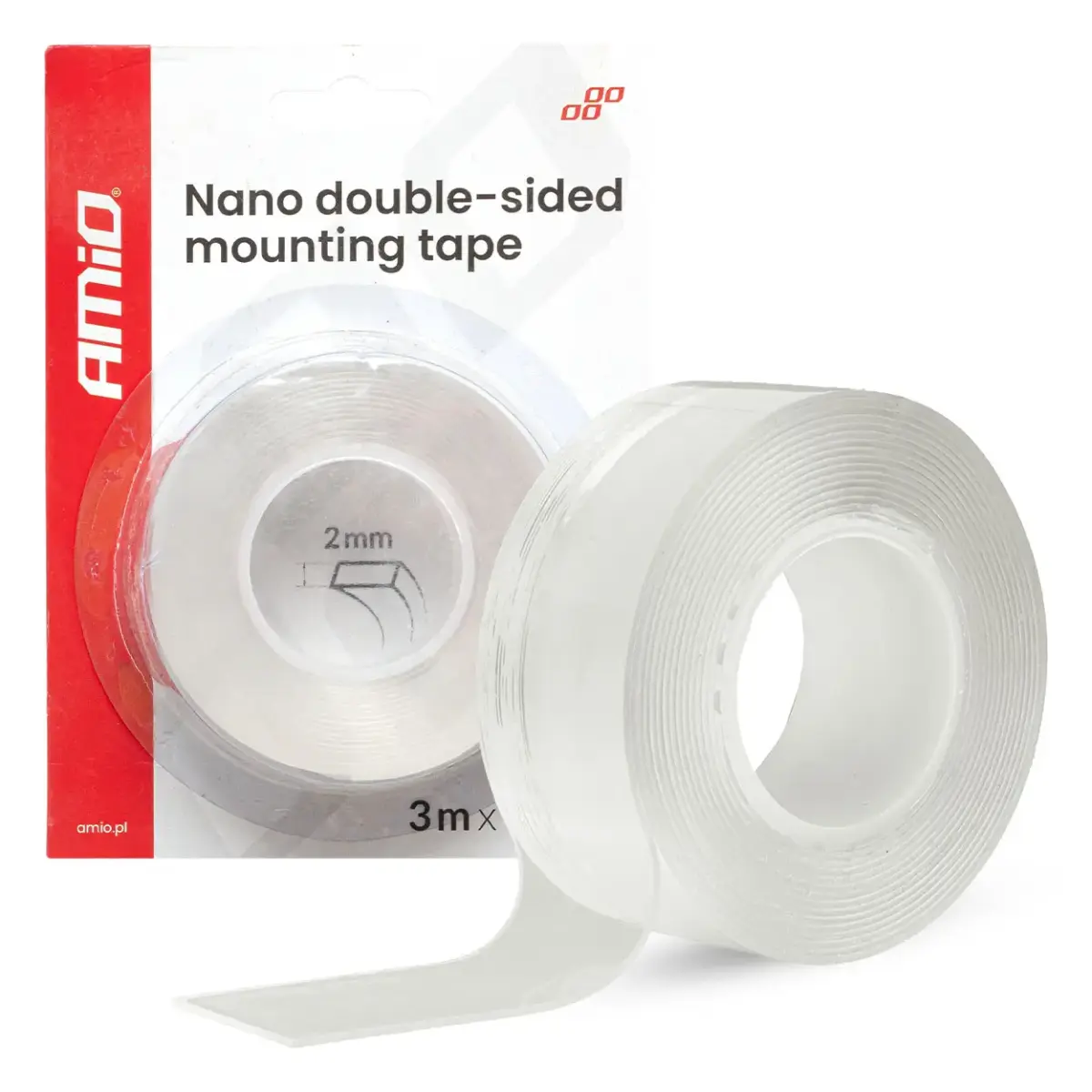 Reusable Nano Double-sided Mounting Tape 30mm x 3m x 1mm AMIO-04848