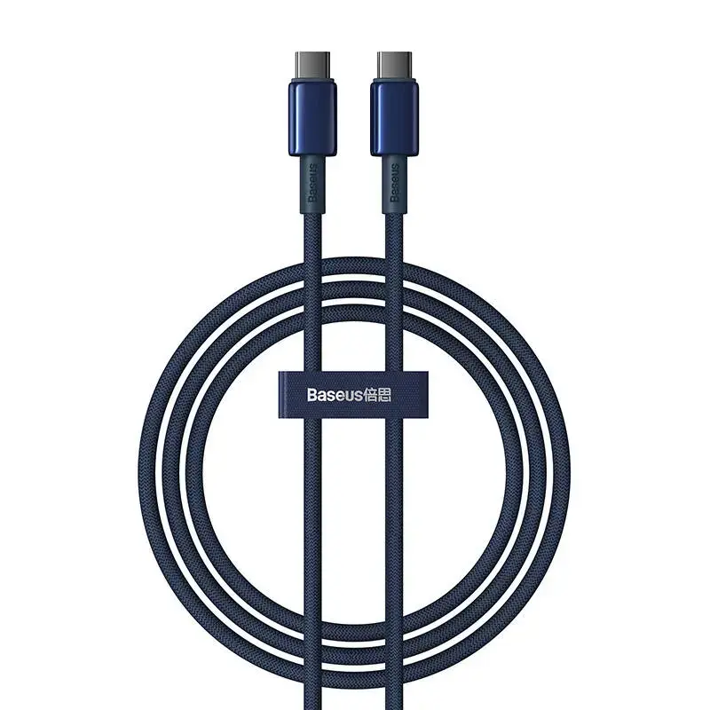 Baseus P10319800321-03 datu pārraides un uzlādes vads | USB-C uz USB-C | 100W | 1m | zils
