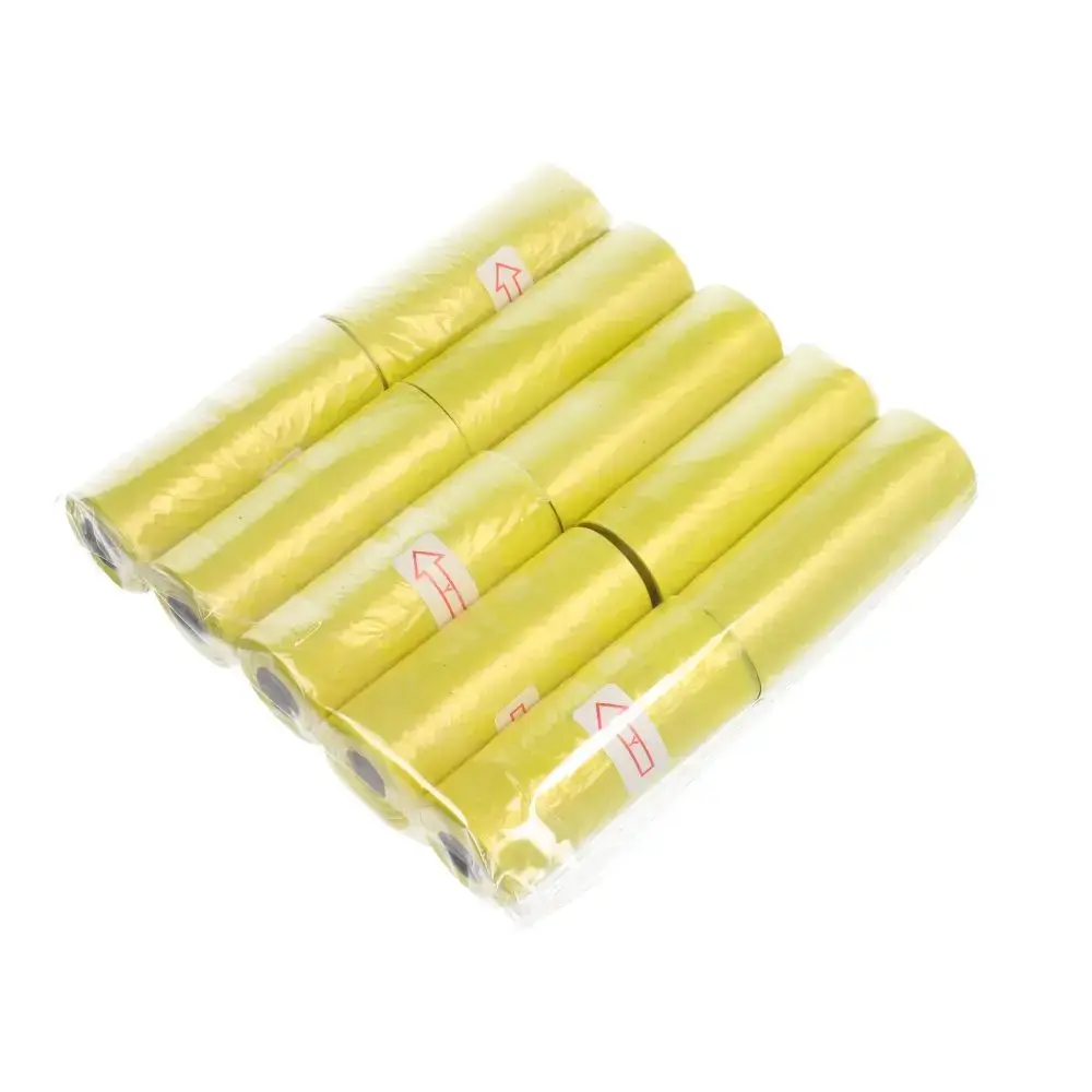 Plastic bags for dog excrement 10 rolls yellow