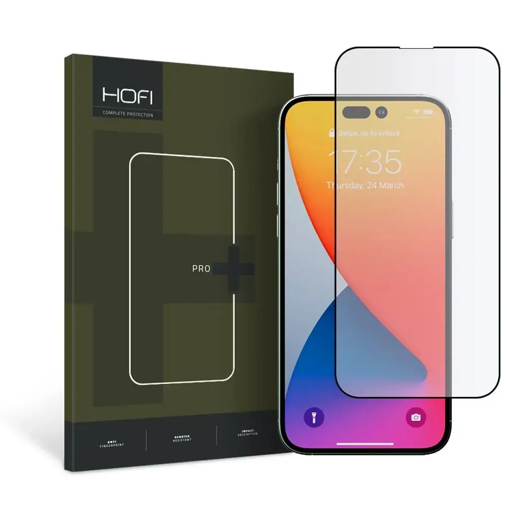 HOFI GLASS PRO+ aizsargstikls iPhone 14 Pro Max melns