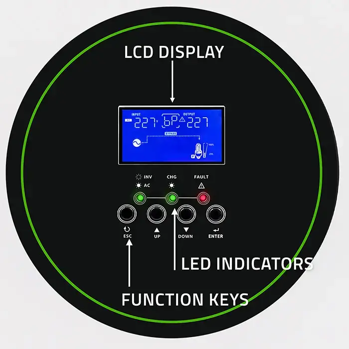 Qoltec Modular Hybrid Solar Inverter Off-Grid 6200W | 120A | 48V | MPPT | 12 units | BMS | AGM GEL LiFePO4 | Sinus | Wi-Fi option | Power factor 1.0