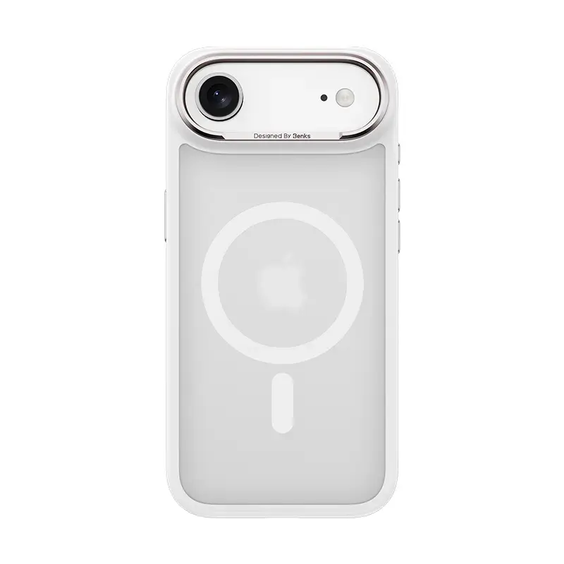 Benks Magnetic Mist Metal Frame maciņš telefonam iPhone 17 Air balts
