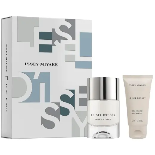 Set Issey Miyake: Le Sel D'Issey, Eau De Toilette, For Men, 50 ml + Le Sel D'Issey, Shower Gel, For All Skin Types, 50 ml