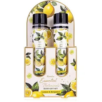 Accentra Lemon & Bergamot Essential Botanicals Body Care Set - Dárková sada ve zkumavkách