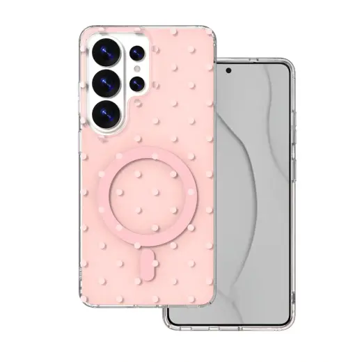Bubble Dots Mag telefoni ümbris MagSafe toega Samsung Galaxy S26 Ultra (S948) roosa