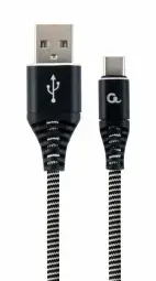 Gembird duomenų perdavimo ir įkrovimo laidas | USB-A į USB-C | 2m | juodas