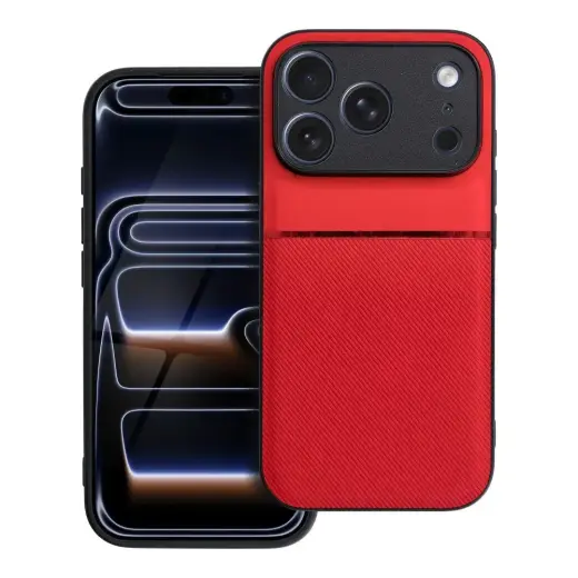 NOBLE telefono dėklas iPhone 17 Pro raudonas