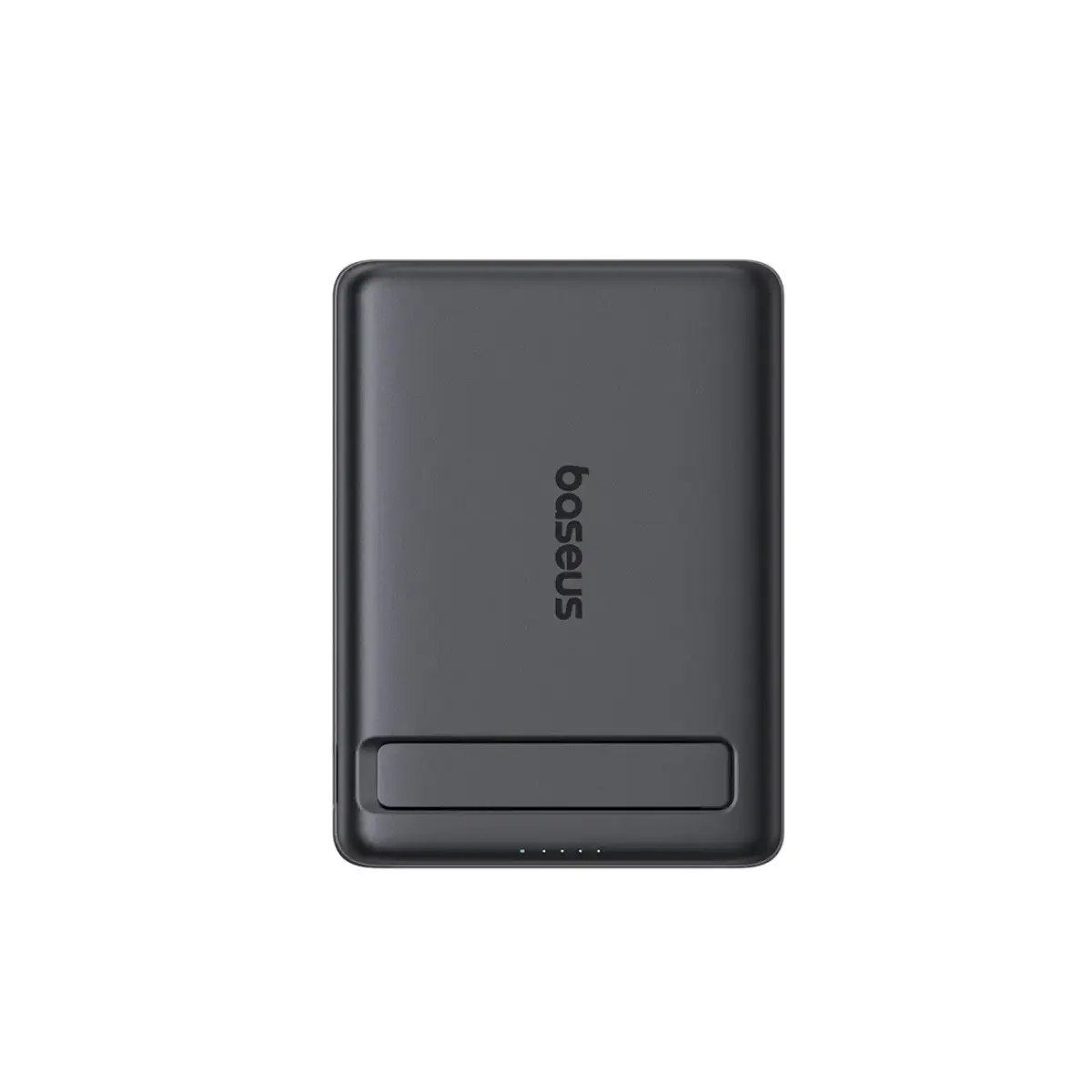 Baseus PicoGo AM31 Qi2 5000mAh 20W MagSafe Compatible Power Bank with Stand (with Black Simple Braided USB-C - USB-C 30cm Cable) - Black