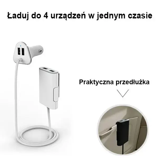 Awei C-400 automašīnas lādētājs | 36W | USB-A | ar USB-A vadu komplektā | balts
