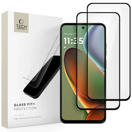 TEMPERED GLASS TECH-PROTECT GLASS FIT+ 2-PACK MOTOROLA MOTO G15 | G15 POWER | G05 | E15 BLACK