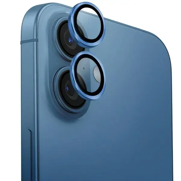 UNIQ Optix Aluminium Camera Lens Protector iPhone 16 6.1" / 16 Plus 6.7" pearl blue szkło na obiekty