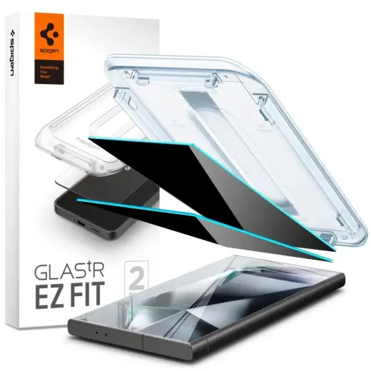 Spigen EZ Fit privacy tempered glass for phone Samsung Galaxy S24 Ultra (privacy effect)