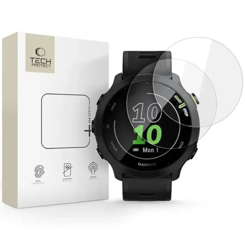 SZKŁO HARTOWANE TECH-PROTECT GLASS FIT+ 2-PACK GARMIN FORERUNNER 55 CLEAR