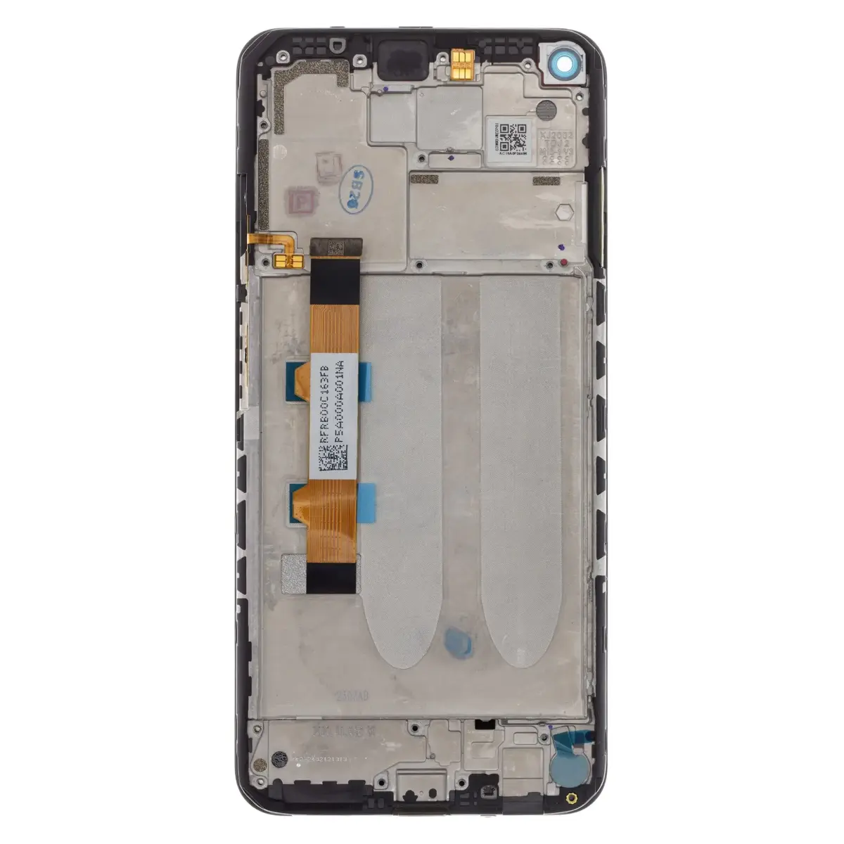 LCD Display + Touch Unit + Front Cover for Xiaomi Redmi Note 9 5G Black (Service Pack)