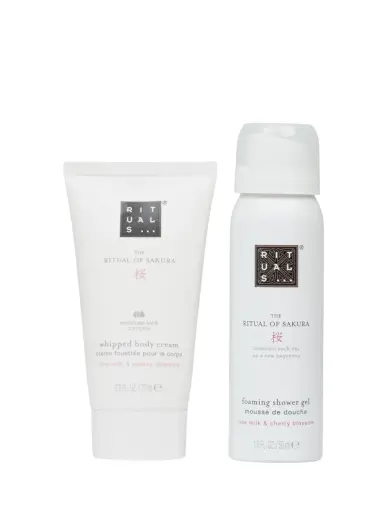 Set Rituals: The Ritual Of Sakura, Shower Mousse, 50 ml + The Ritual Of Sakura, Hydrating, Body Cream, 70 ml