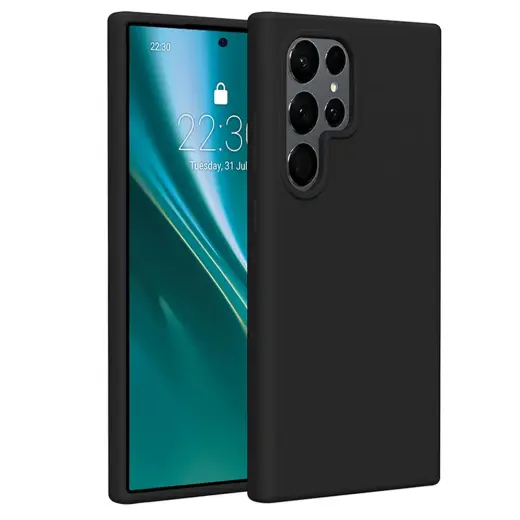 Etteri Silicone phone case for Samsung Galaxy S25 Ultra black