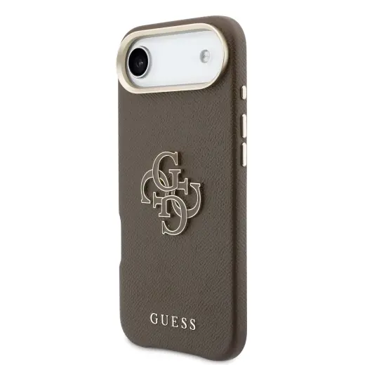 Guess PU Resin Logo maciņš telefonam iPhone 17 Air brūns