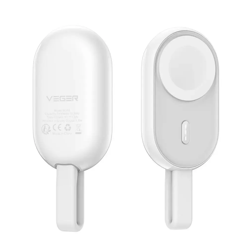 Veger Pomme W0102 ārējais akumulators (powerbank) Apple Watch | 1200 mAh | USB-C, Apple Watch | balts