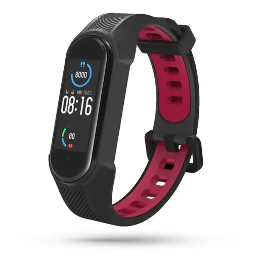 Tech-Protect Armor strap for Xiaomi Mi Smart Band 5 | 6 | 6 NFC - black and red
