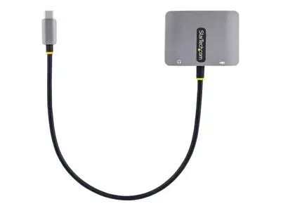 StarTech.com USB C Video Adapter, USB C to HDMI VGA Multiport Adapter w| 3.5mm Audio Output, 4K 60Hz, HDR, 100W PD 3.0, USB C Monitor Adapter for Laptop, Thunderbolt 3|4 Compatible - USB C Display Travel Adapter (122-USBC-HDMI-4K-VGA) - docking station -