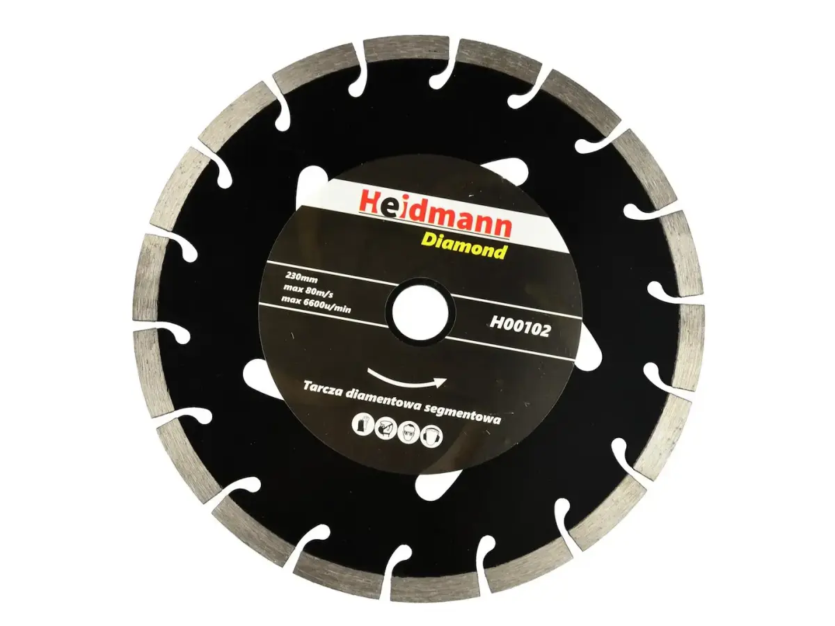 Heidmann segmenteeritud teemantketas 230x22,2x10mm /must/