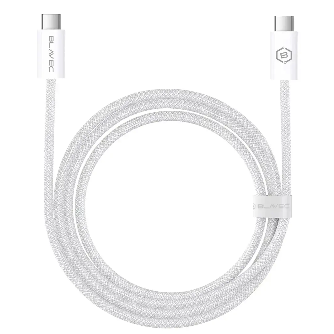 Blavec Candy data transfer and charging cable | USB-C to USB-C | 60W | 2m | white