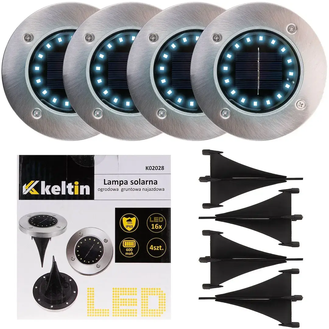 16LED saules dārza lampu komplekts