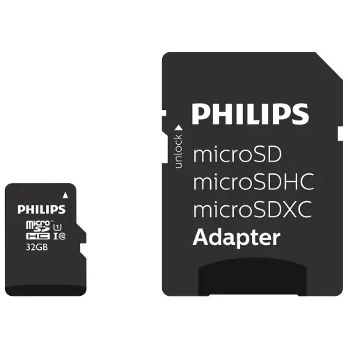 Philips MicroSDHC 32GB class 10|UHS 1 + Adapter