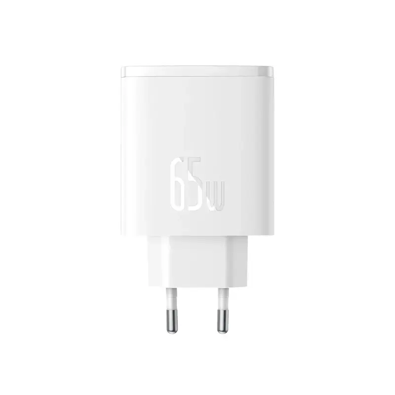 Baseus Cube Pro tīkla lādētājs | 65W | GaN | USB-C, USB-A | balts