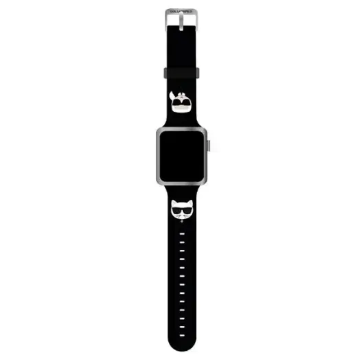 Karl Lagerfeld Karl and Choupette Watch Strap for Apple Watch 38|40mm Black