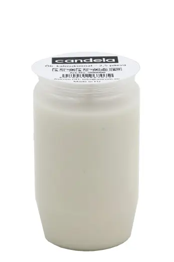 Grave candle oil, burning time ~60h, white