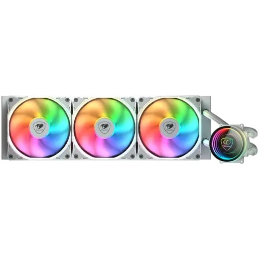 COUGAR Poseidon Elite ARGB 360 AiO Liquid Cooler, White