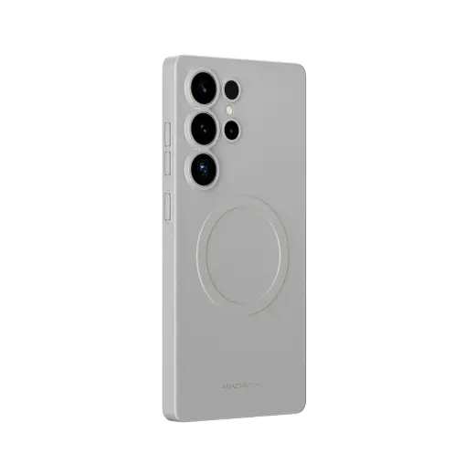 AmazingThing Minimal Air Case with Magnetic Ring for Samsung Galaxy S25 Ultra - Gray