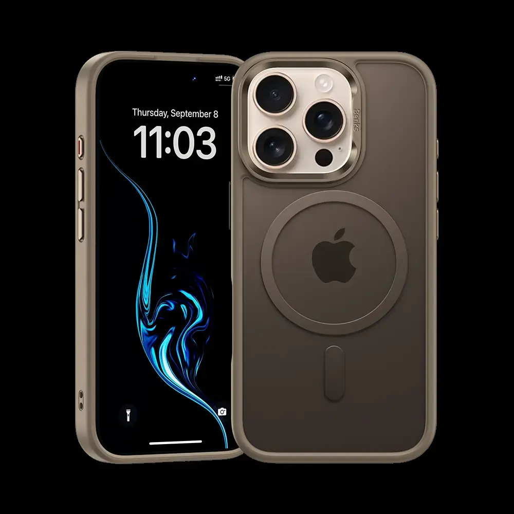 Benks Magnetic Mist Case Metal Frame for Iphone 16 Pro titanium