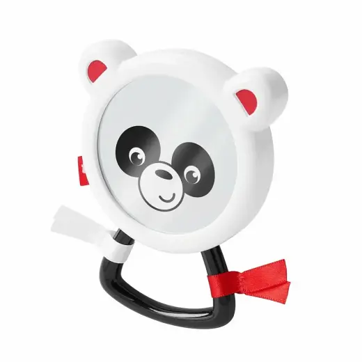 Fisher Price, Peek And Play, Play Mirror With Hands-On Activities, Rattles With Teething Toy 2-In-1 , Unisex, 3+ months