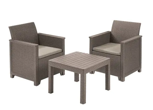 Aiamööbli komplekt Emma Balcony Set with table Classic, beež