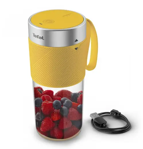 TEFAL Lightmix portatīvais bezvadu blenderis, 300 ml, dzeltens
