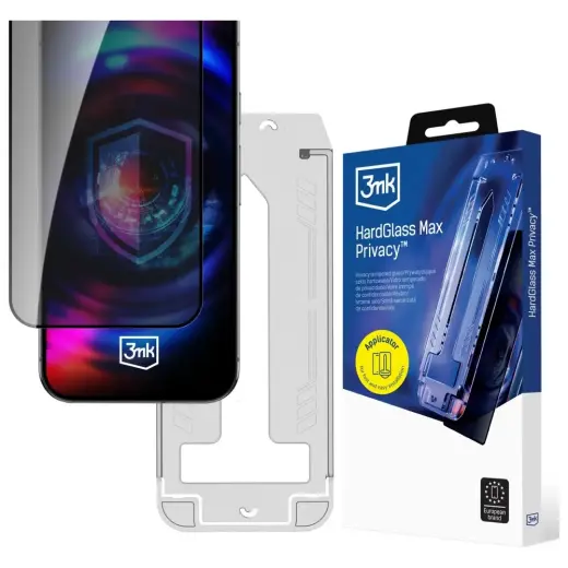 3mk HardGlass Max Privacy tempered glass for phone Samsung Galaxy A16 4G (A165) | A16 5G (A166) | A17 4G (A175) | A17 5G (A176) (privacy effect) with applicator