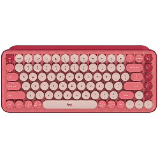 LOGITECH POP Keys Bluetooth Mechanical Keyboard - HEARTBREAKER ROSE - RUS
