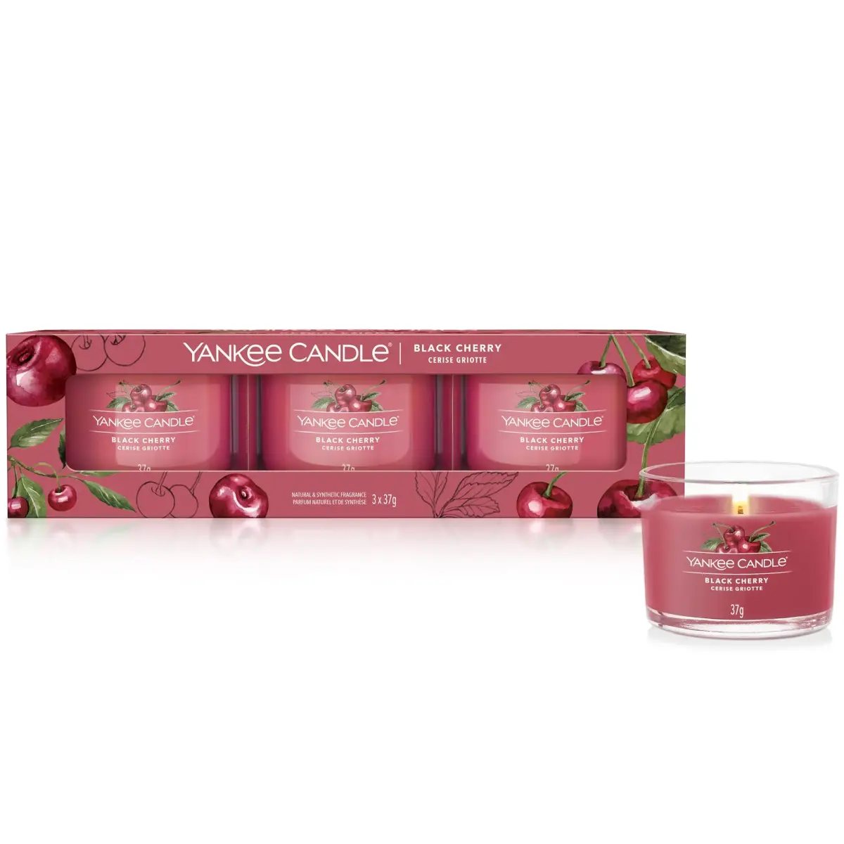Yankee Candle Mini Black Cherry Set 3 Pcs