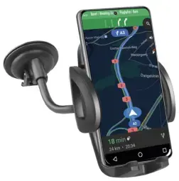 Universal car holder for smartphone up to 6.8" Black