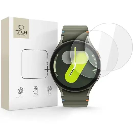 SZKŁO HARTOWANE TECH-PROTECT GLASS FIT+ 2-PACK SAMSUNG GALAXY WATCH 4 | 5 | 6 | 7 (44 MM) CLEAR