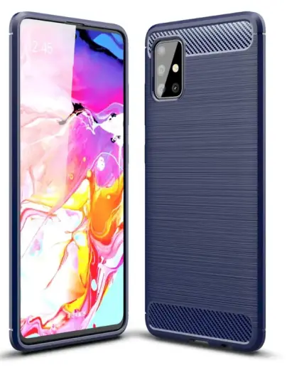 Fusion Trust Back Case Silikona Aizsargapvalks Priekš Samsung A515 Galaxy A51 Zils