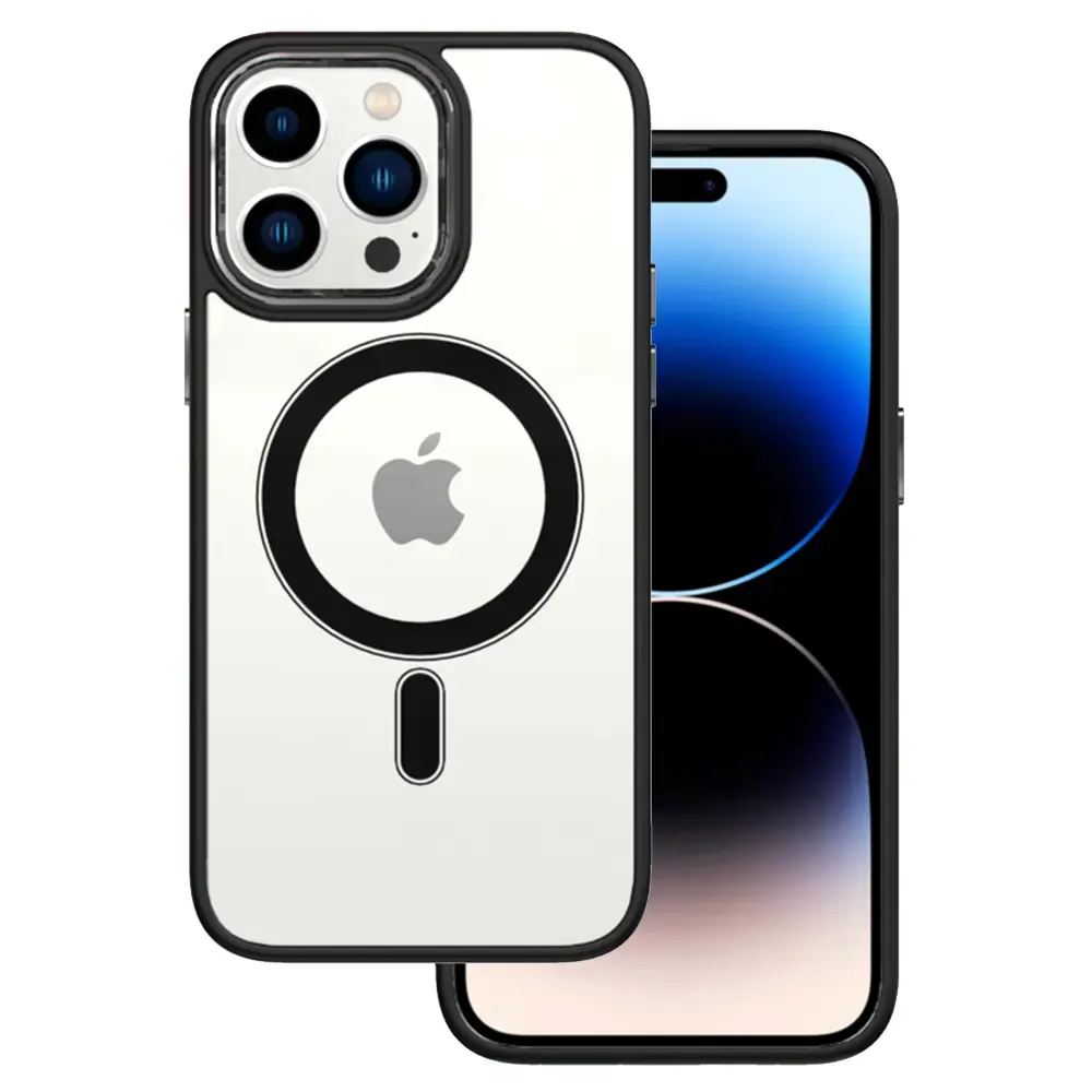 Tel Protect Magnetic Clear Case for Iphone 13 Pro Max Black