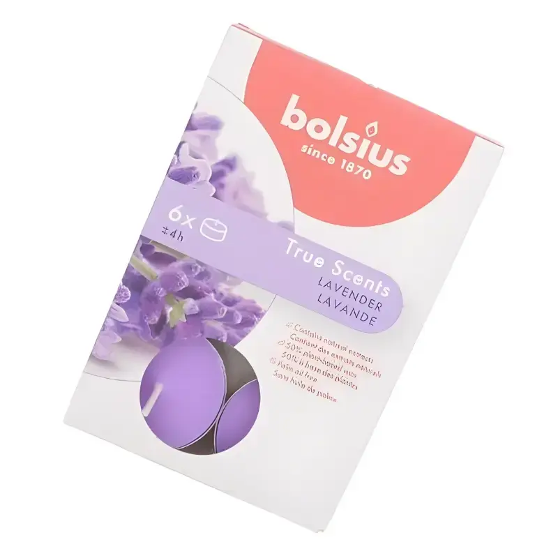 Tējas sveces arom. 6 gab.True Scents lavender
