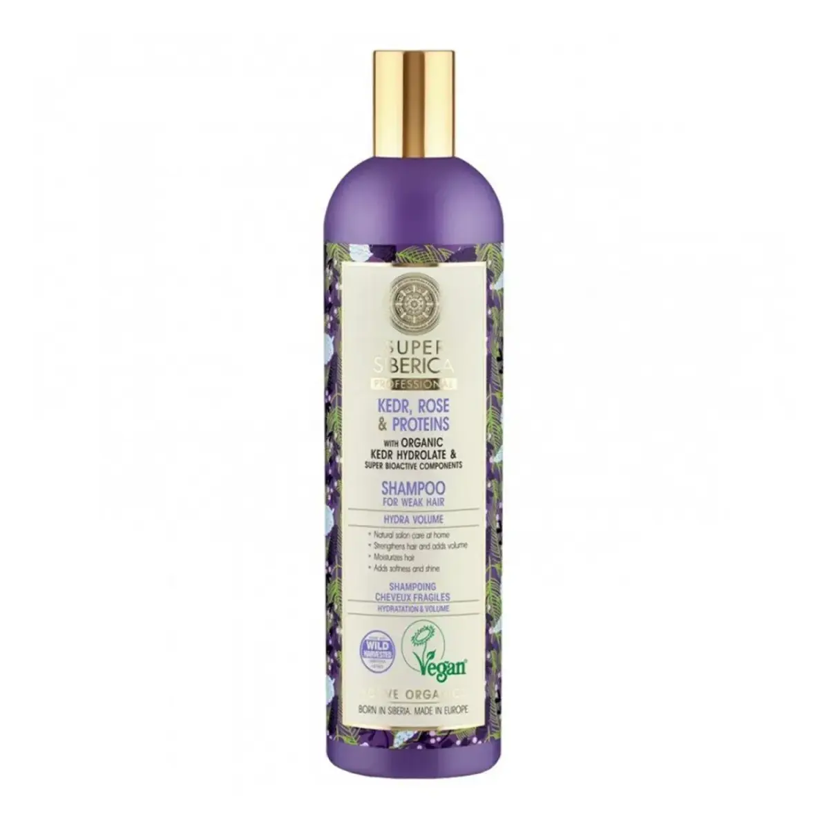 Natura Siberica Pino Rosa y Proteinas Champu Profesional Cabello Debil 400ml